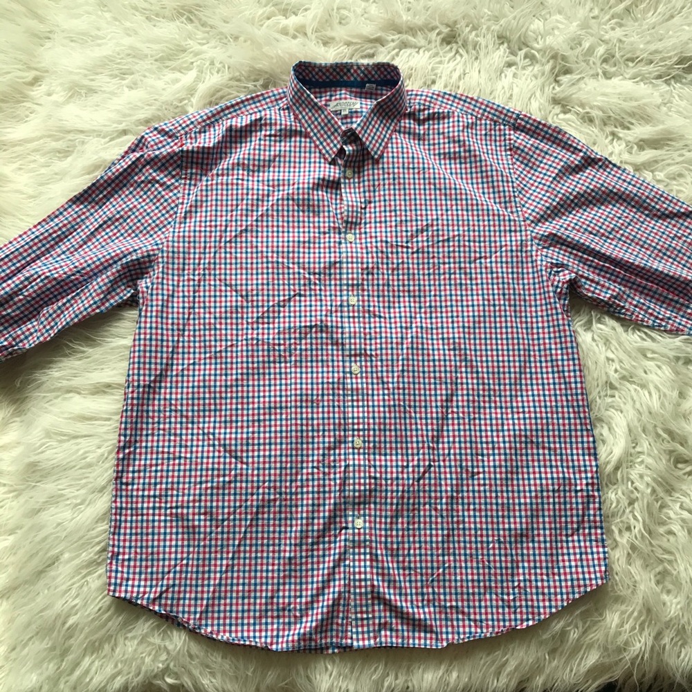 JEREMY ARGYLE CHECK‎ PLAID GINGHAM BUTTON DOWN